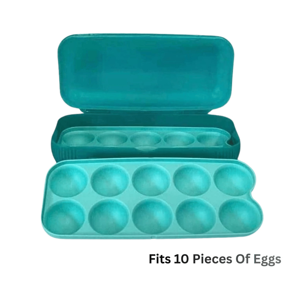 Tupperware Egg Keeper Storer 10 Eggs Hard Shell Container Fridge Storage Box