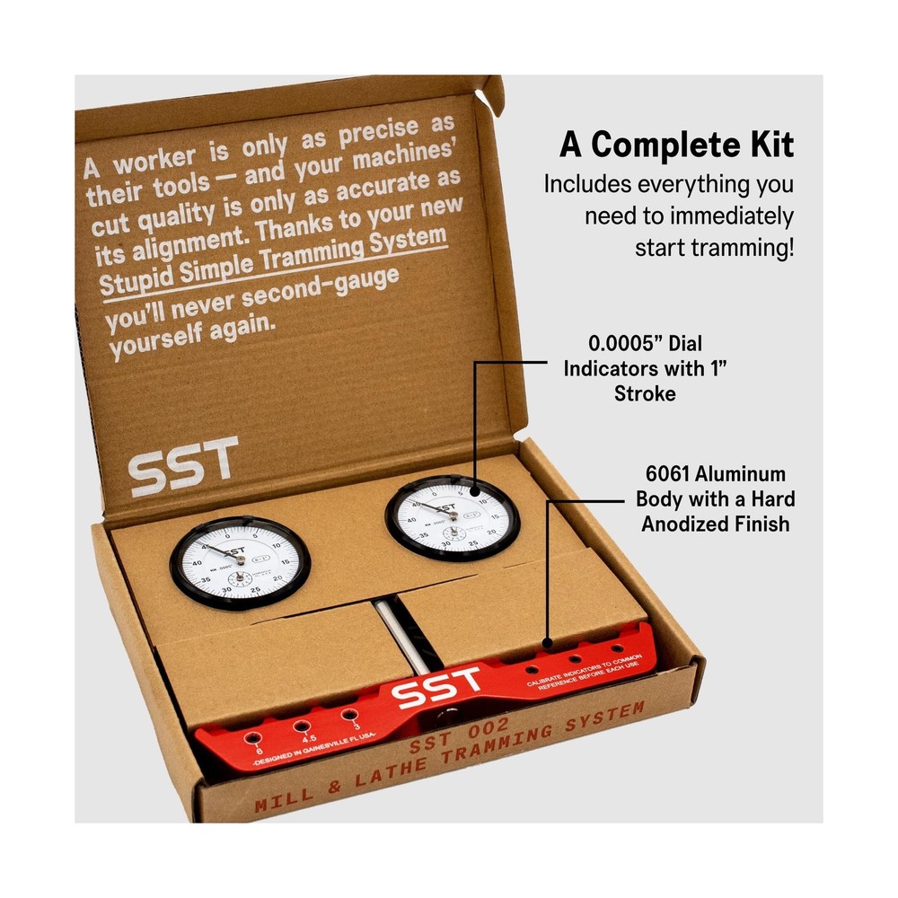 SST - Regular Mill & Lathe Tramming System - Tram, Align, & Square for Machin...
