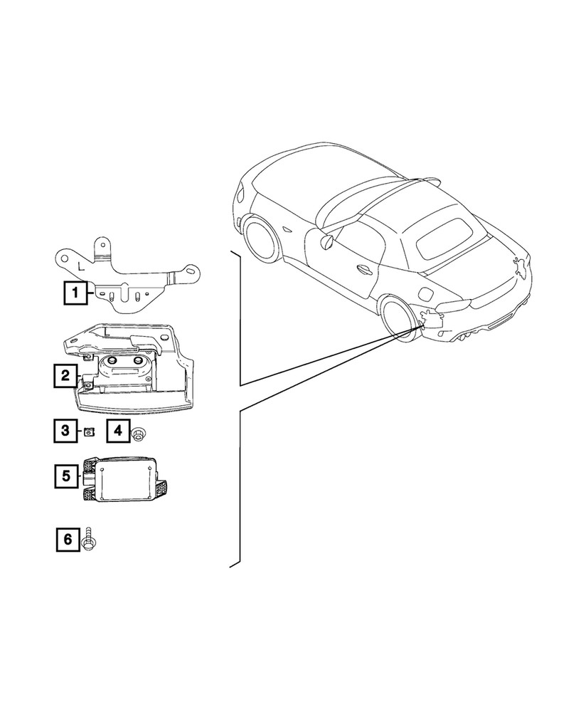 Genuine Mopar Park Assist Module Bracket Left 68339312AA