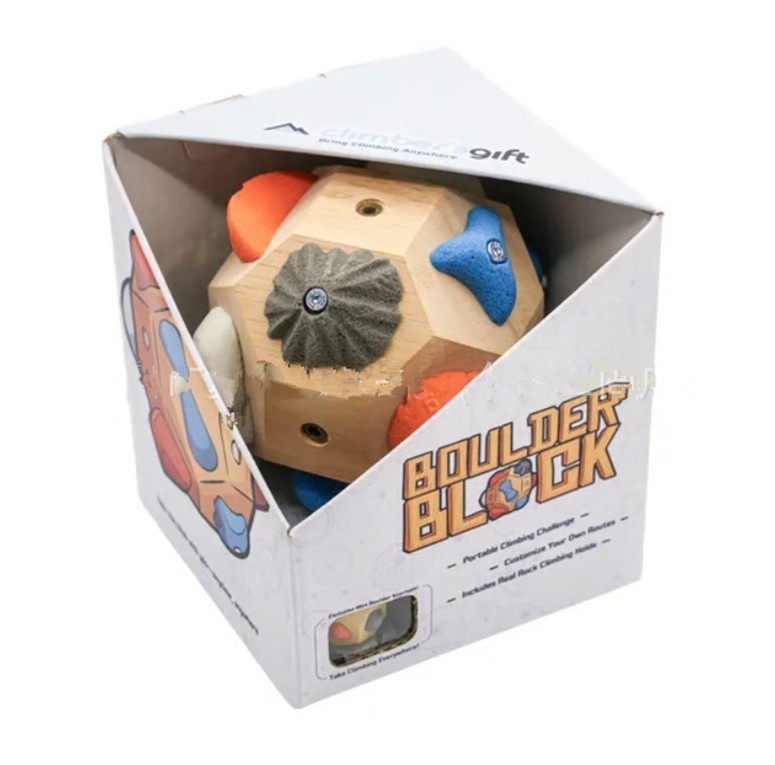 Portable Handcrafted Boulder Block Multi-Function Climbing Training Block Ball
