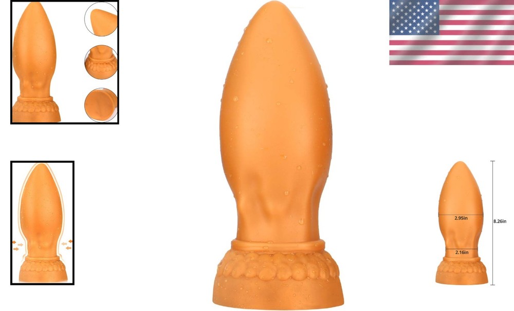4 Large Liquid Silicone Butt Plug with Spiral Design for Comfortable Insertion