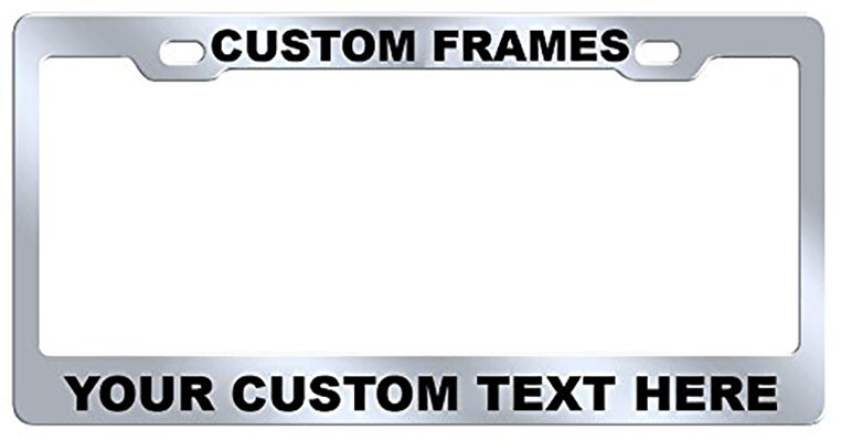 Customizable CHROME Metal Arial High Quality License Plate Frame