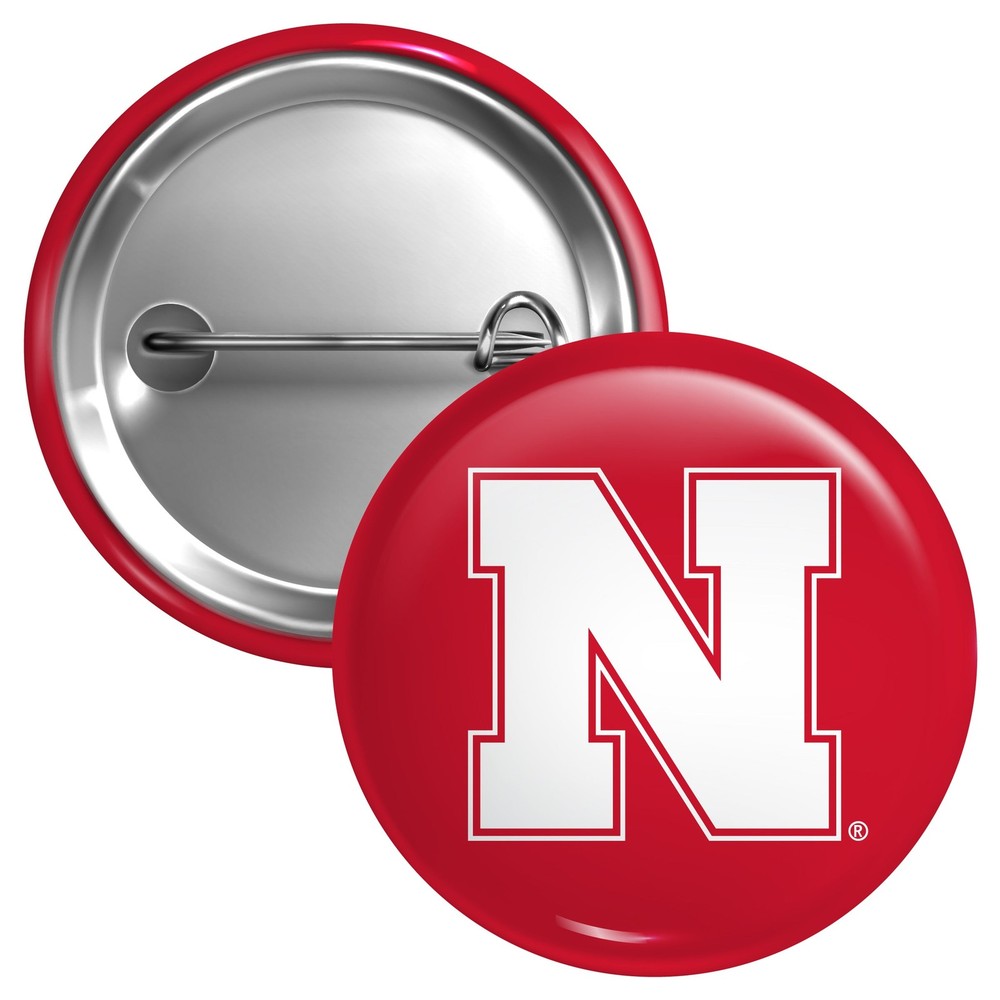 Nebraska Cornhuskers Button Pin - 3 Size Options