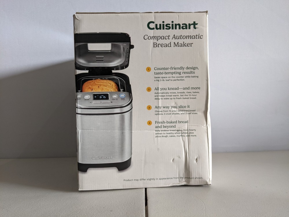 Cuisinart - Compact Automatic Bread Maker (CBK-110) 3 Loaf Sizes Stainless Steel