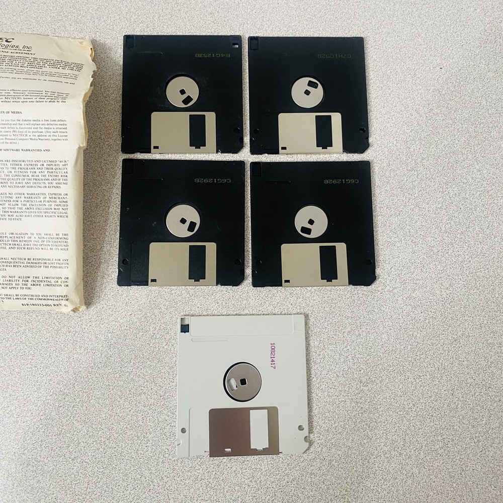 NEC PS Printer Support Kit Macintosh 3.5” Floppy Disk Set Version 1.4 Vtg 90s