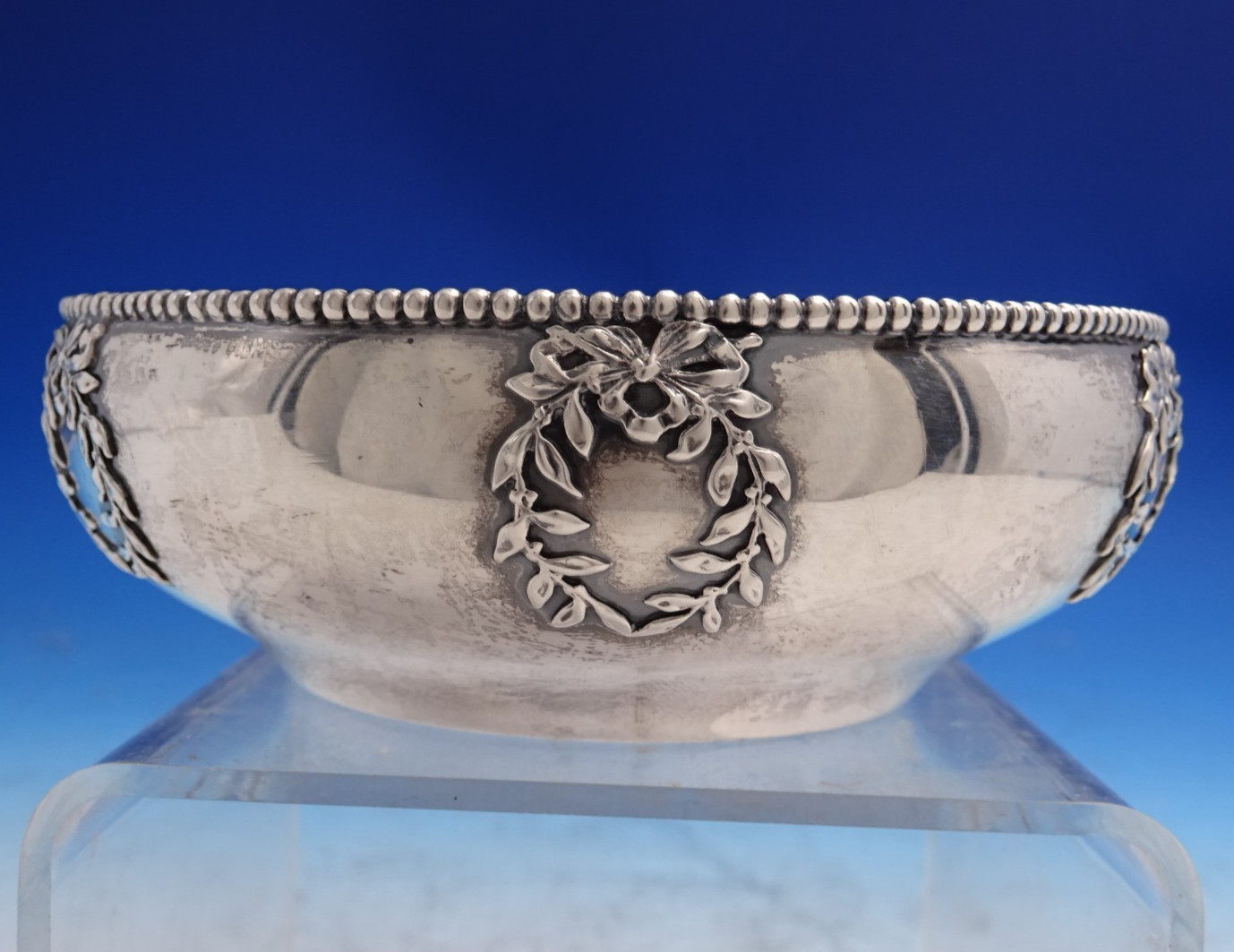 Napoleon by Shiebler Sterling Silver Master Nut Bowl with Beading #7532 (#8741)