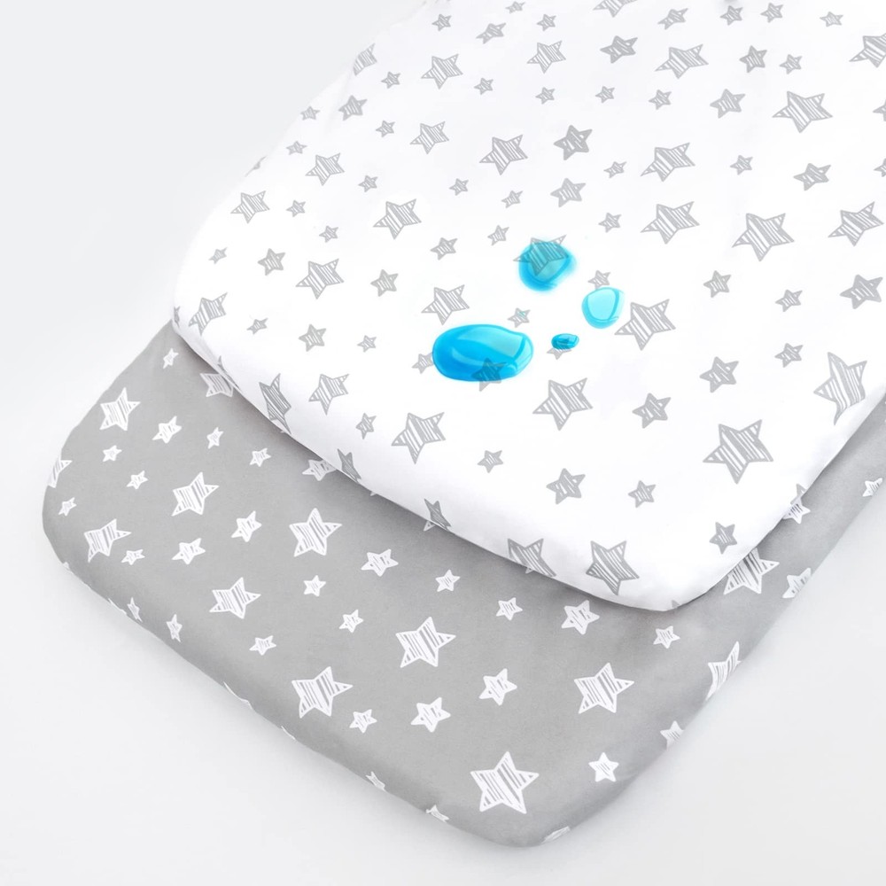 Bedside Sleeper Bassinet Sheets 2-Pack Waterproof for Mika Micky & More