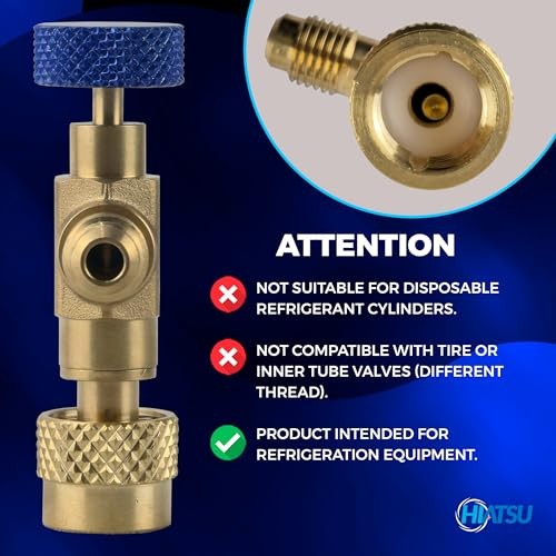 Schrader Core Depressor Valve 1/4” x 5/16” SAE – Heavy-Duty Brass HVAC FSVH-2