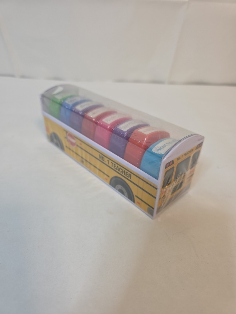 GSM Teacher Stamps Classroom Grading 8 PCS Rectangular Self Inking Awards New