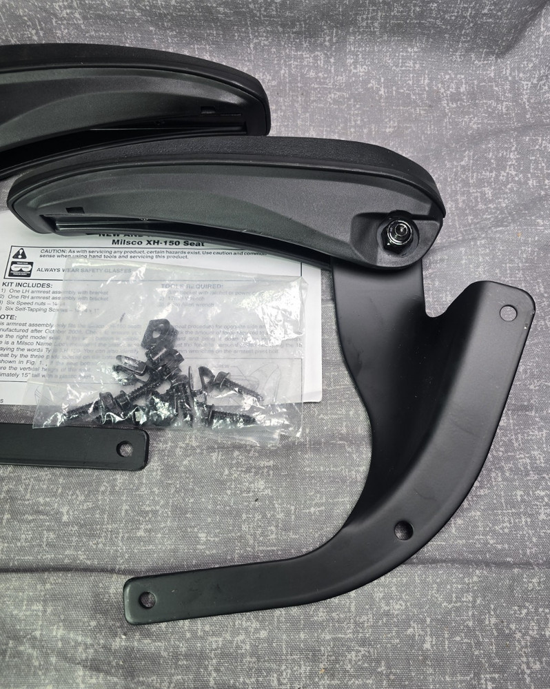 Armrest kit for Milsco XH 150 Seat