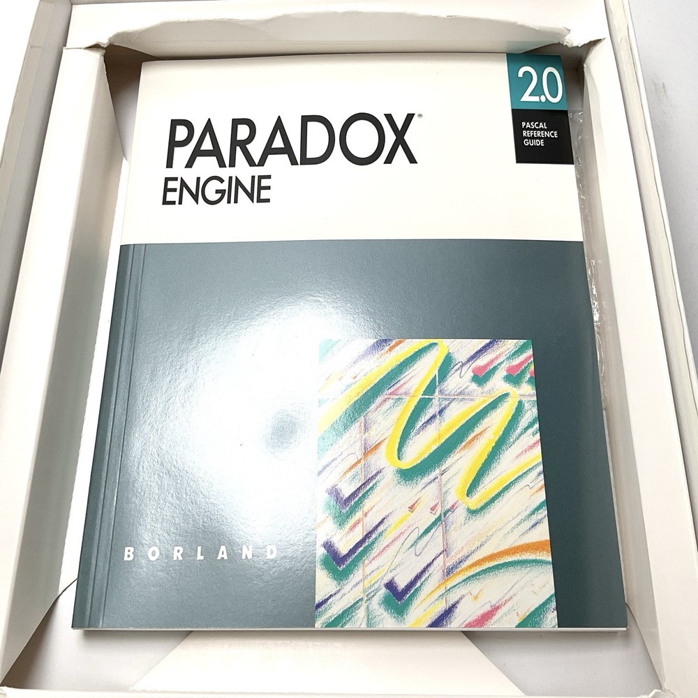 Borland Paradox Engine Version 2.0 DOS Version 3.5” & 5.25” Disk Set Vintage