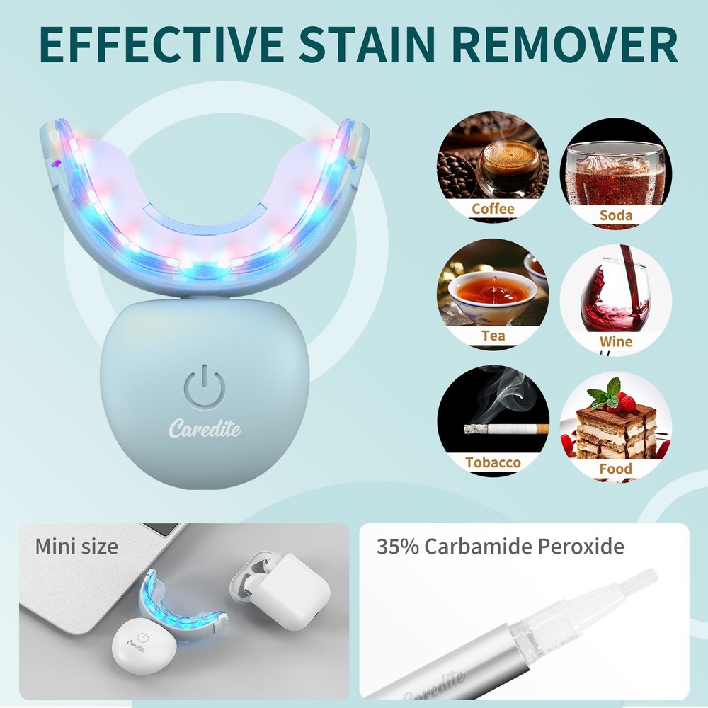 Teeth whitening GEL kit with LED light