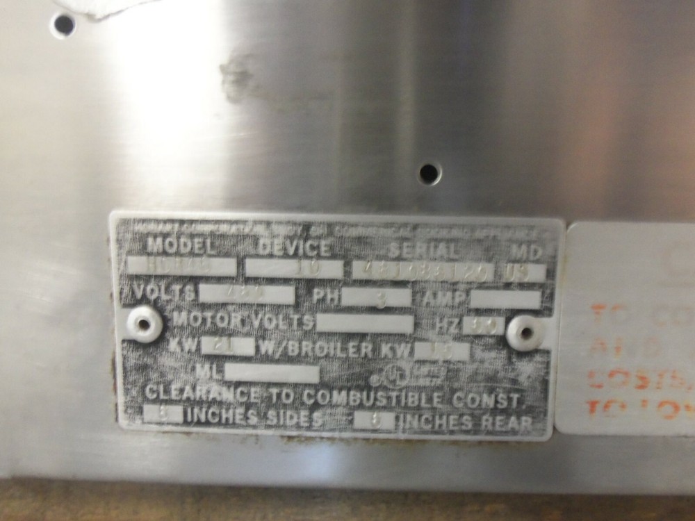 Hobart Flat top stove HC446 480v 3 Phase