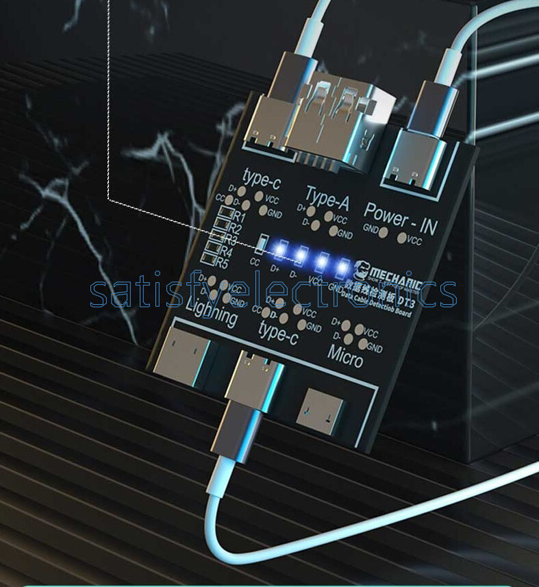 DT3 Data Cable Detection Board USB Cable Tester For iOS Android Type-C NEW