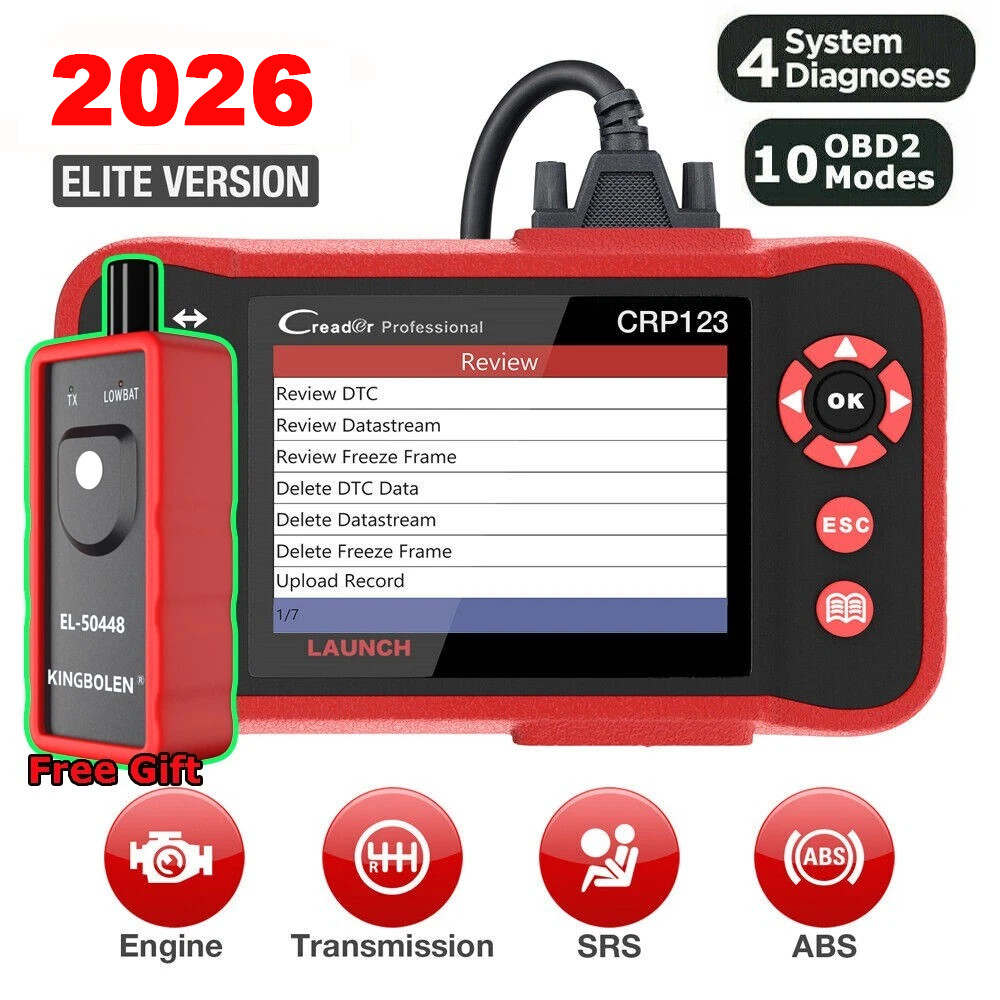 Check Engine OBD2 Scanner Transmission ABS SRS Code Reader Diagnostic Scan Tool