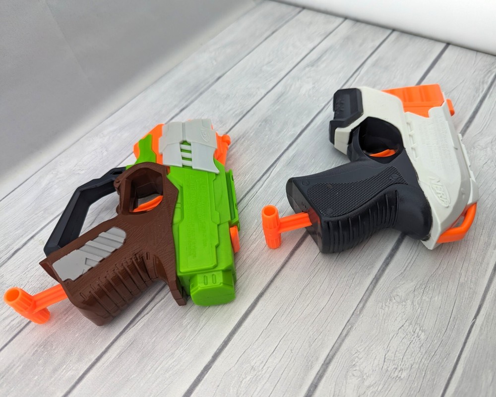 Nerf Micro Shots 2 Pack Zombie Blaster Microshot Dart Gun Blaster 2 Bullets