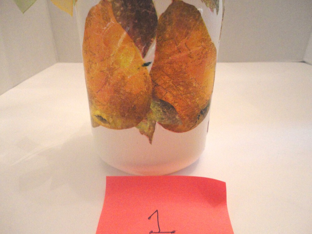Decoupage Quart Mason Jar, Pears, Grapes ( Handmade)