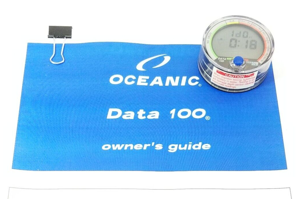 Oceanic Data 100 Puck Scuba Dive Computer + Manual #4061