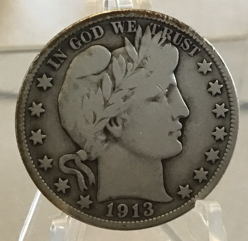1913-D Barber Half Dollar, Good+