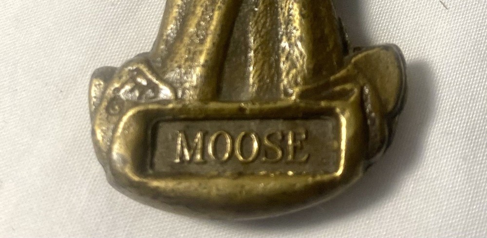 3-D Moose Shaped Hand Held Brass Bottle Opener