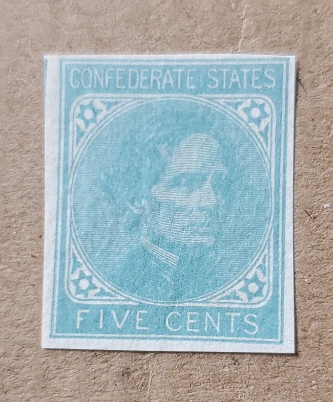 CSA Counterfeit Scott #6 5¢ Light Blue, MNG