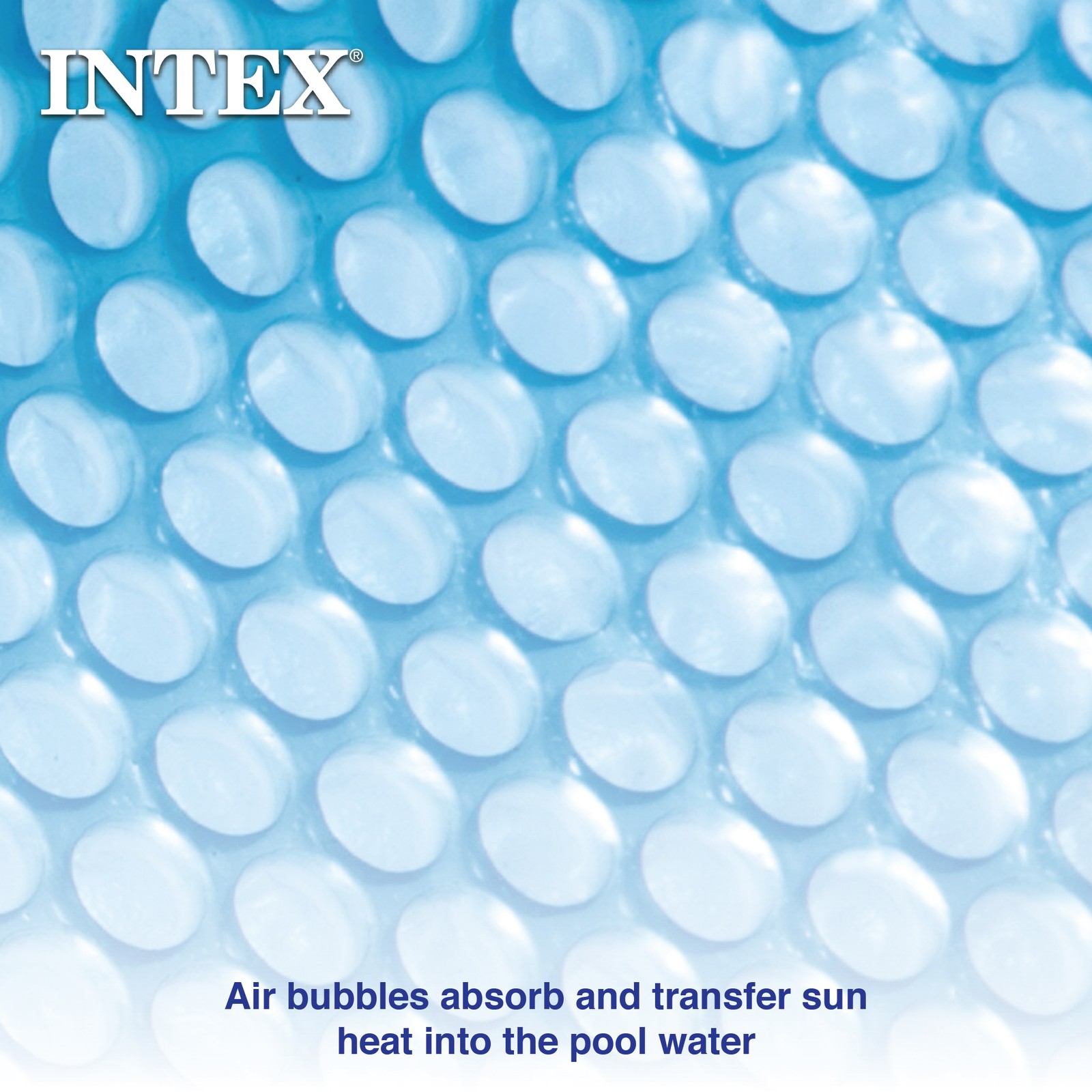 Intex 15 Foot Round Easy Set Vinyl Solar Cover for Swimming Pools, Blue | 29023E