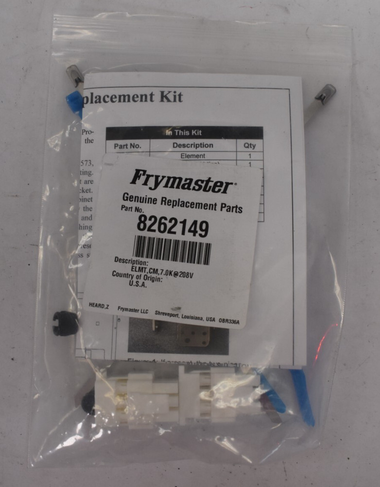 Frymaster Replacement Parts Hardware Kit Compatible With 8262149 Element Kit