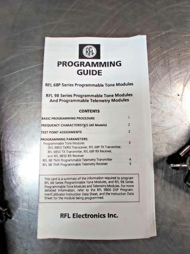 Dowty RFL 9800 Programmer / Calibrator w/ Programming Guide & Case - Parts Only