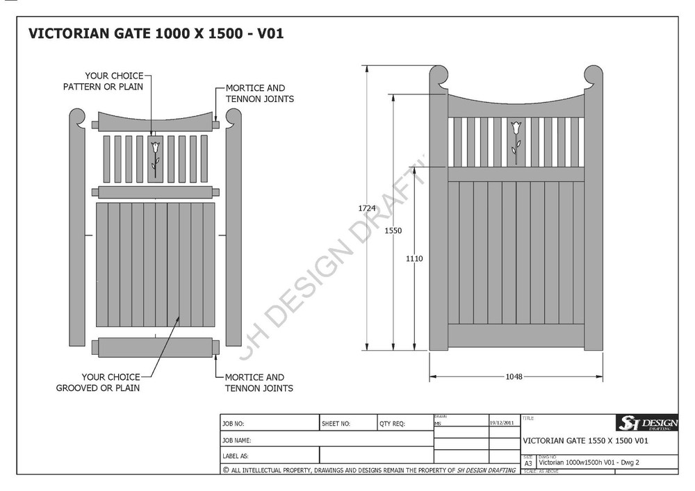 SINGLE & DOUBLE TIMBER GATE "BUILDING PLANS" - MANY SIZES - Make ur Own & Save $