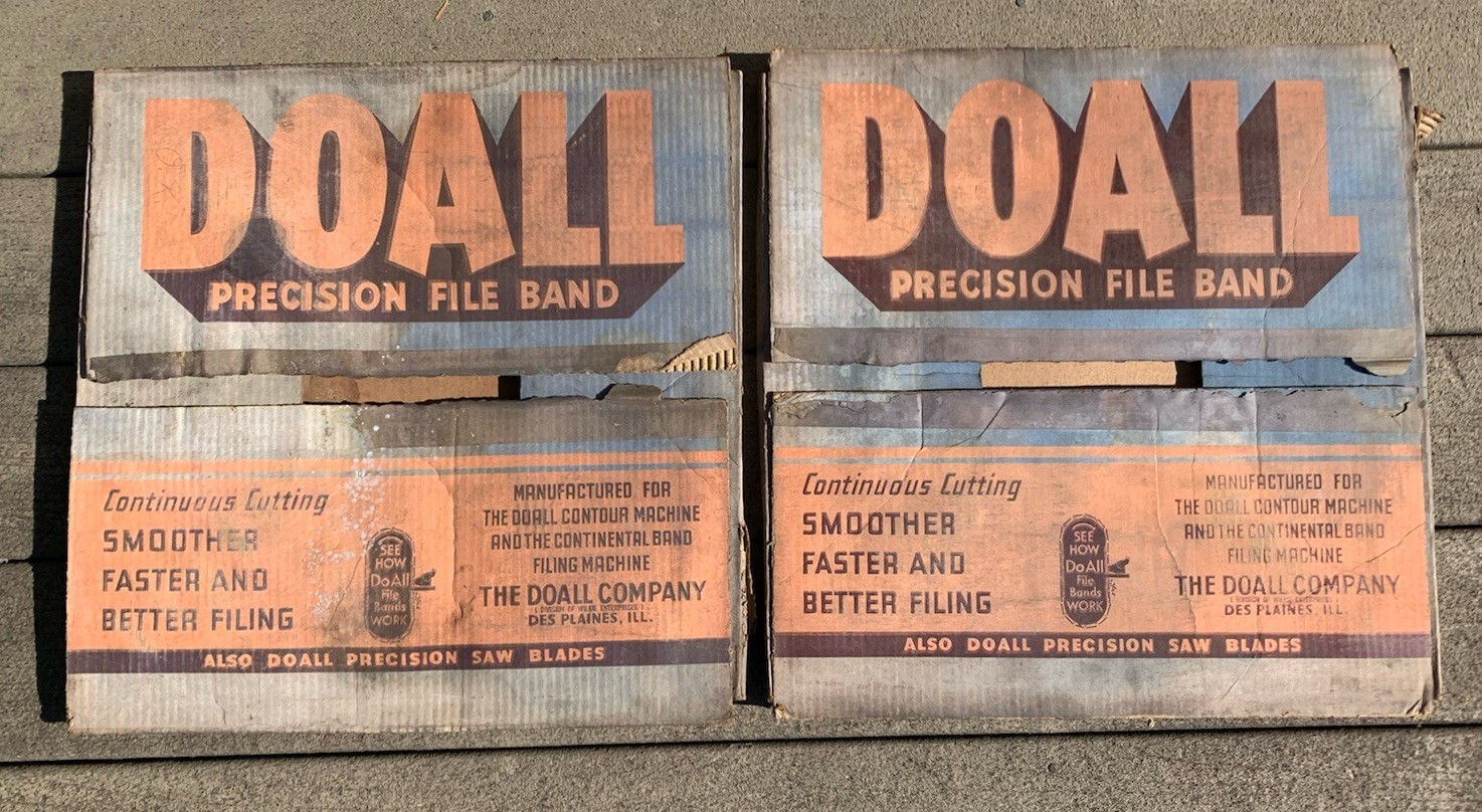 (2) Two Do all Doall band saw file blade width 3/8" OVAL bastard teeth