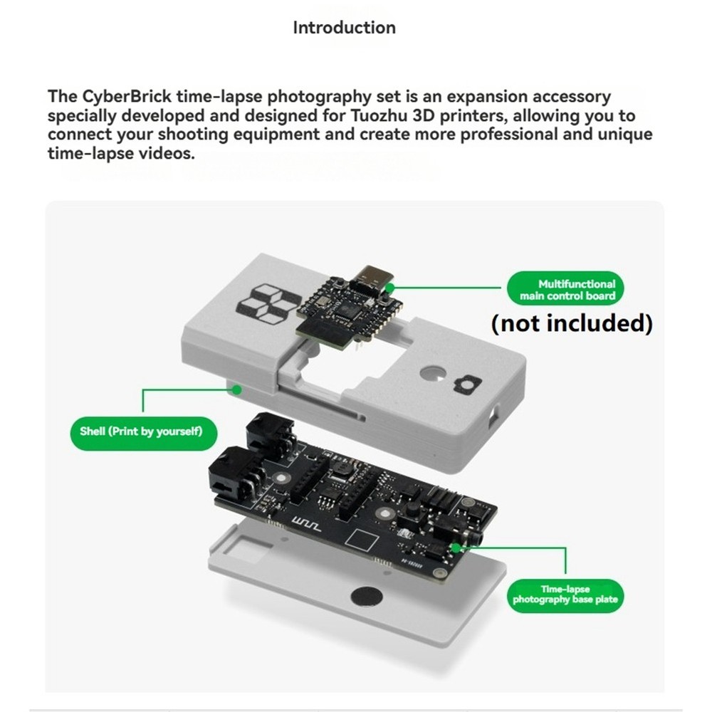 Time-Lapse Base Plate for Lab CyberBrick 3D Printers Time-Lapse4577