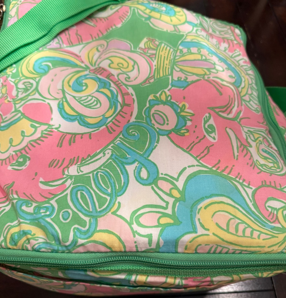 LILLY PULITZER Softshell Cooler Elephant Pattern Insulated Cooler Bag