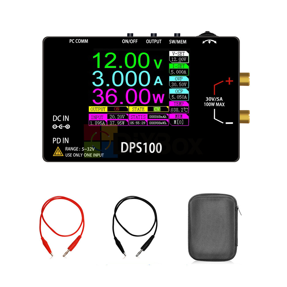 DPS100 100W Portable 30V5A Power Supply CNC DC Adjustable Programmable Regulator