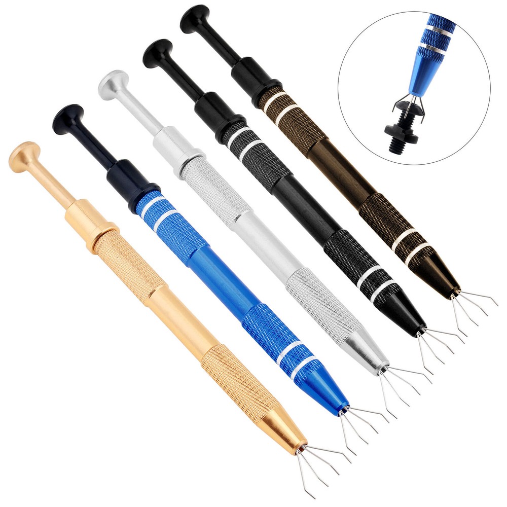 5PCS IC Extractor Electronic Component Picking Suction Pen Hand Tool Chip 4 Claw
