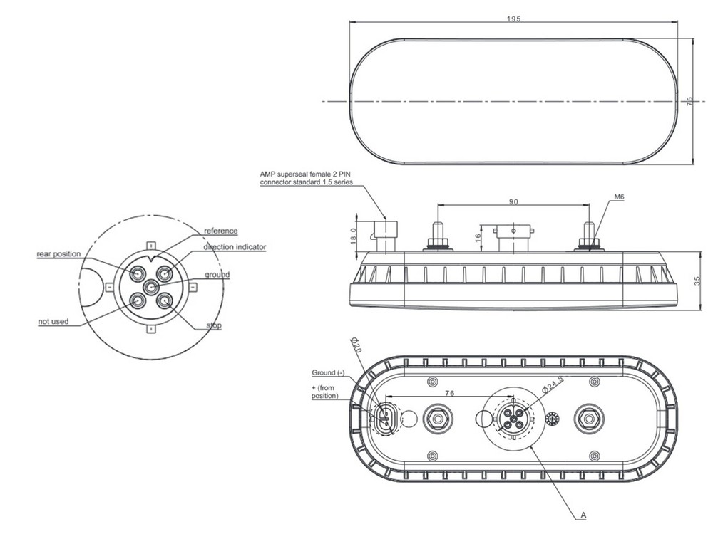 Rear Led Combination Light Progressived Dynamic Sequential Indicator Superseal