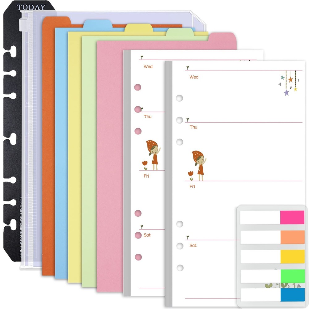 Rancco A6 Planner Inserts Weekly Refills, A6, Refills