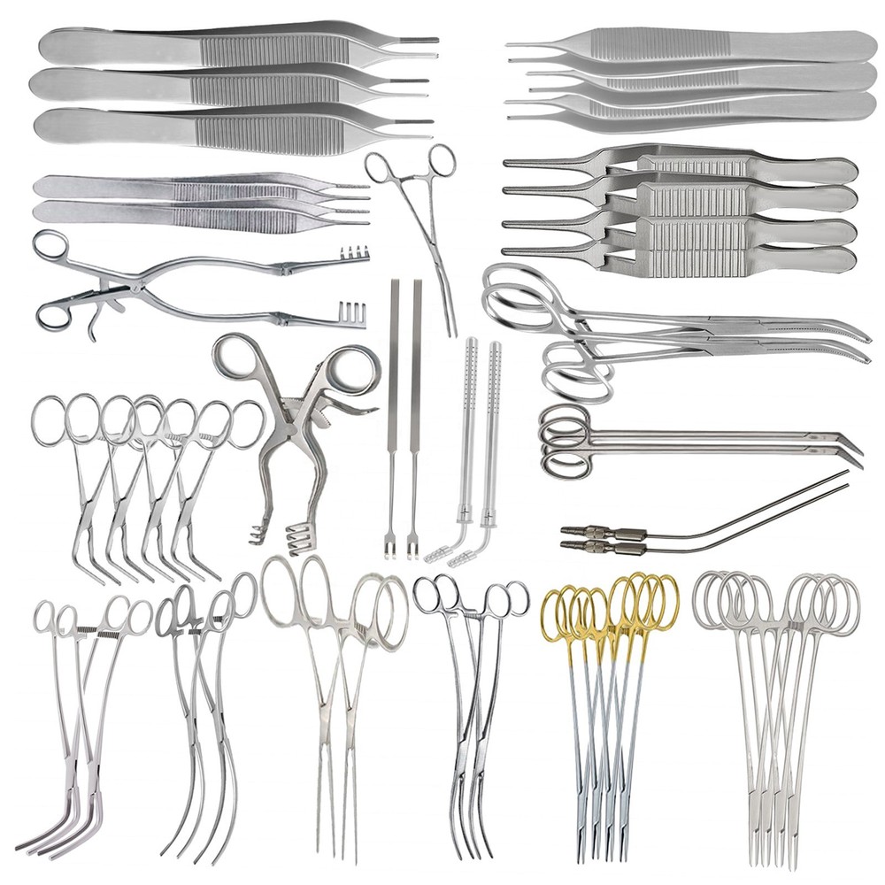 52 PCS Complete Vascular Surgery Set – CE Certified Surgical Instruments