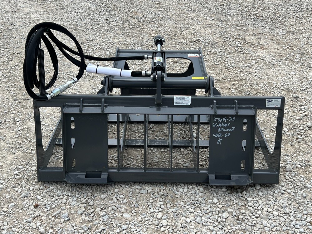 Berlon 60" Compact Tractor Root Brush Grapple Attachment Fits Skid Steer Loader