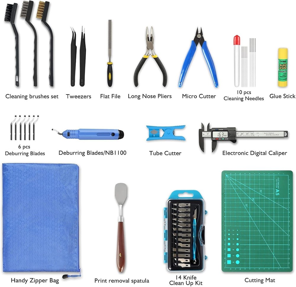 YEETIN 45 Pieces 3D Printer Tools Kit, 3D Printing Accessory NEW
