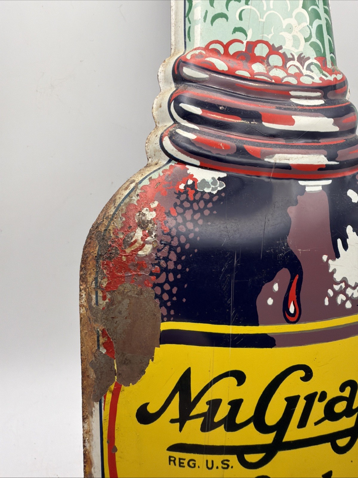 Original Nugrape Bottle Advertising Sign