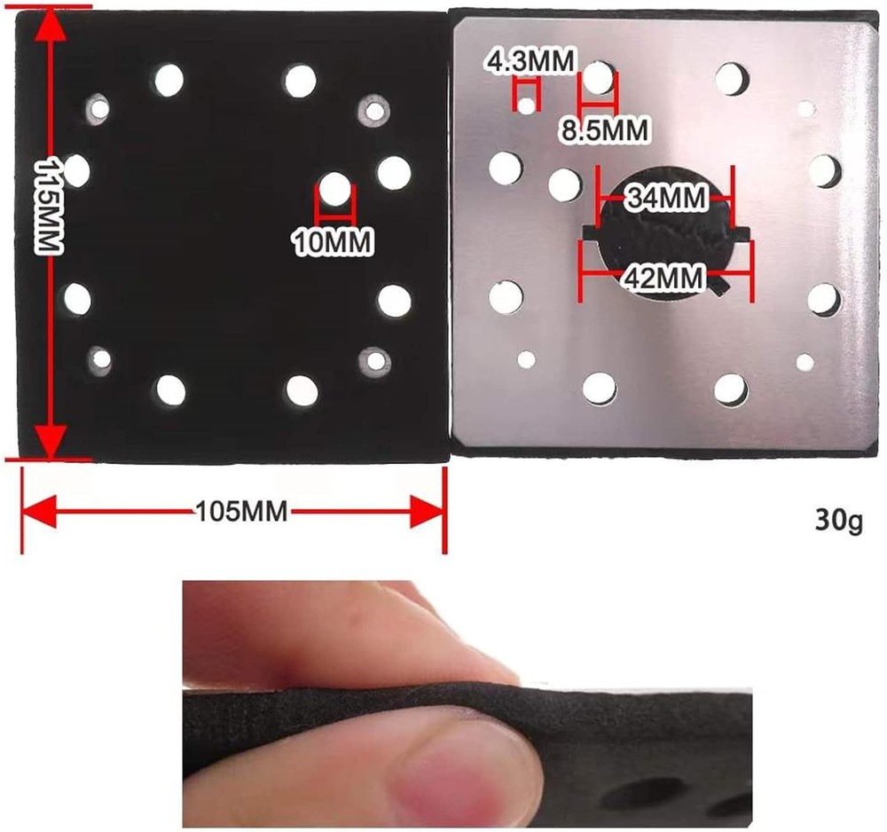 Replacement 1/4 Sheet Sander Backing Plate Fits DeWalt