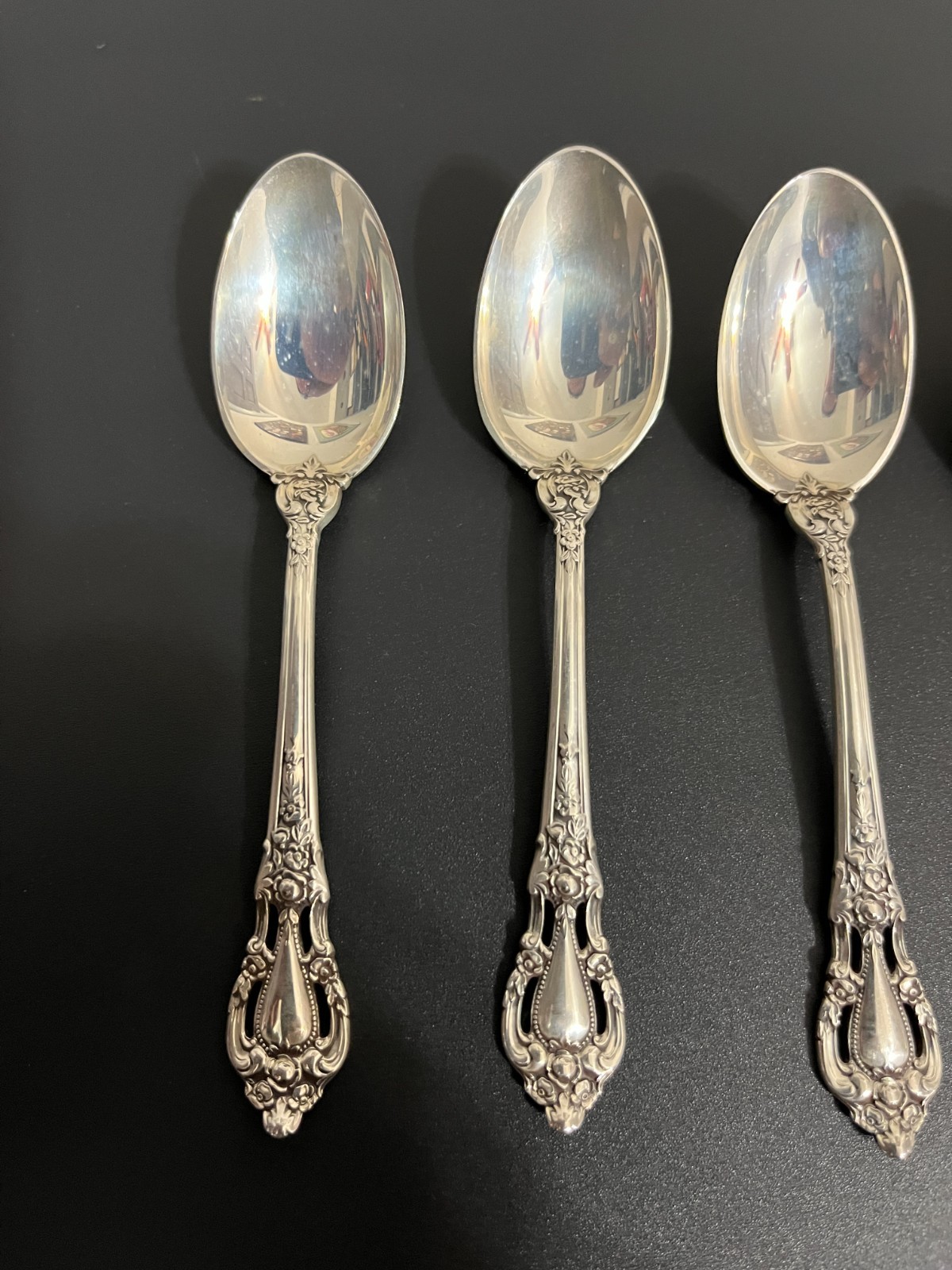 Lunt Eloquence Sterling Silver Demitasse Spoon Lot 11pc 308g Knives .925 Silver