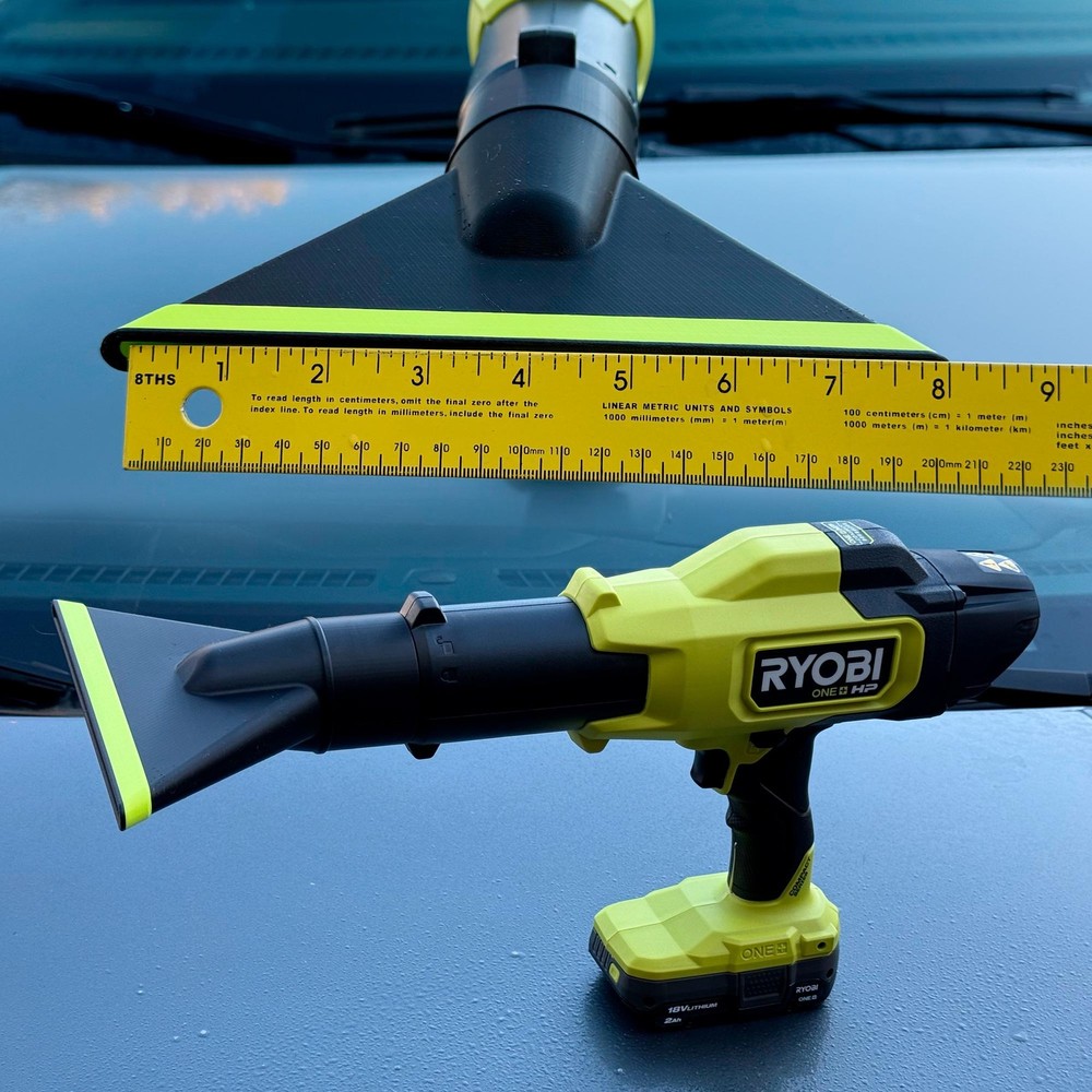 RYOBI Leaf Blower Car Drying Wide Nozzle - Custom 3D Printed Attachment Model