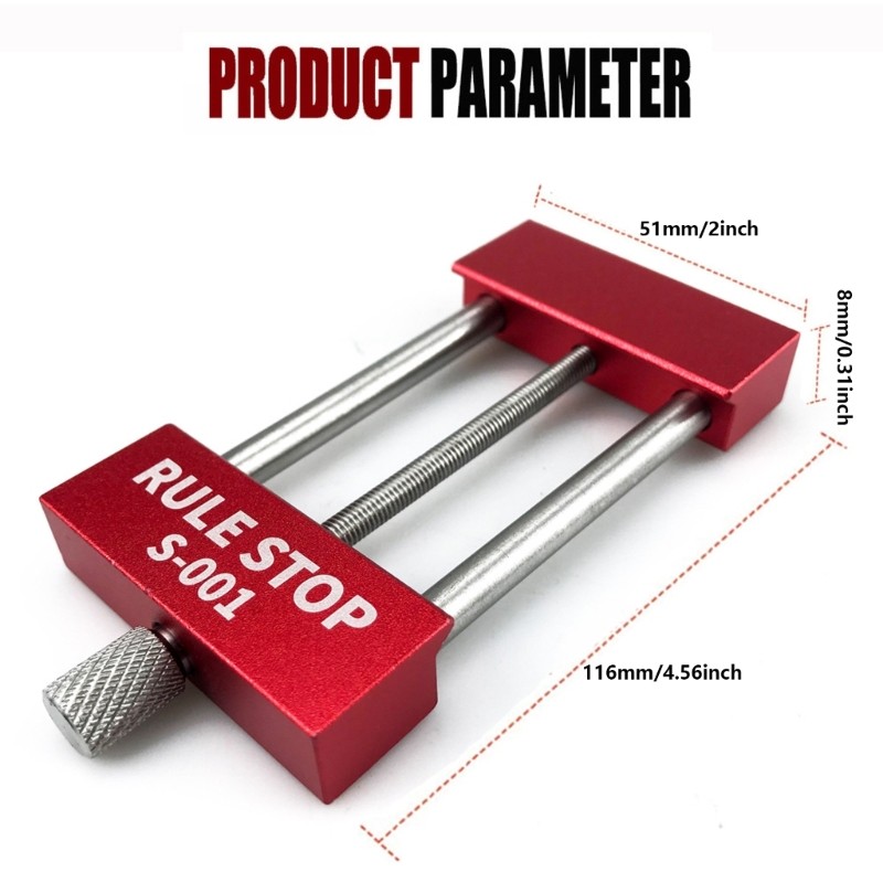 Multifunctional Aluminum Rule Square Clear Scale for Carpentry & Engineering