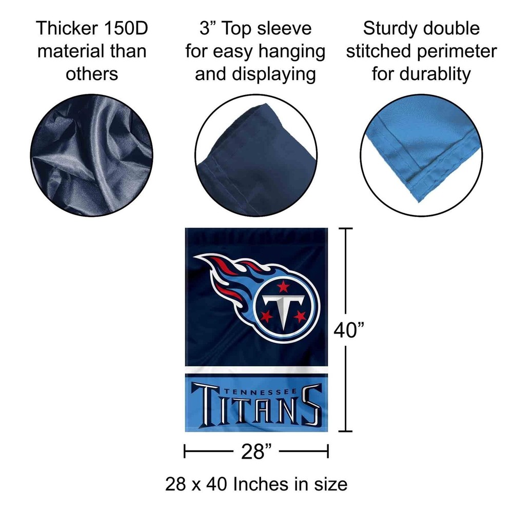 Tennessee Titans Two Sided House Flag