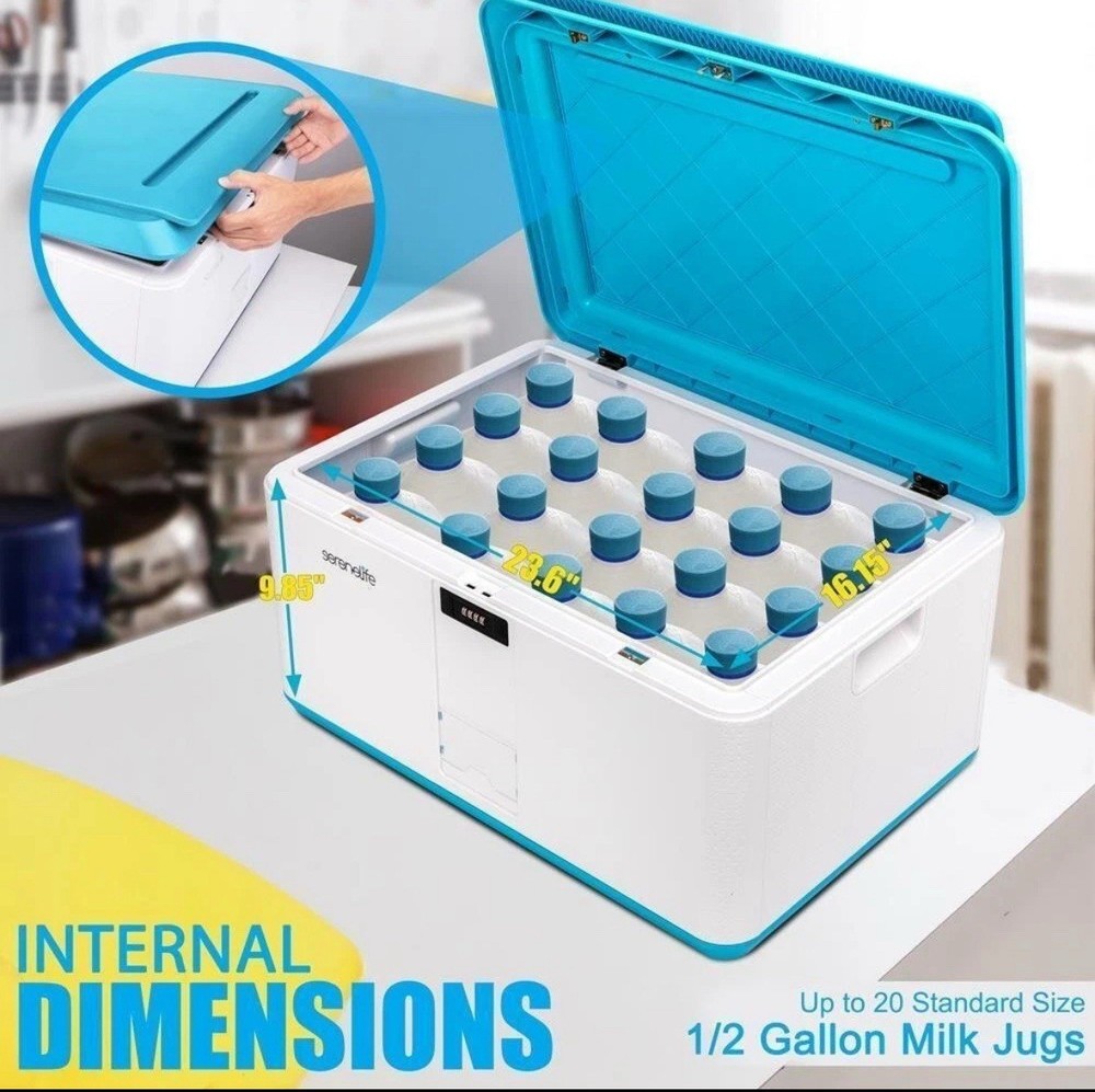 Serenelife Locking Storage Container Bin-Safety & Security Storage (21 Gal. Cap)