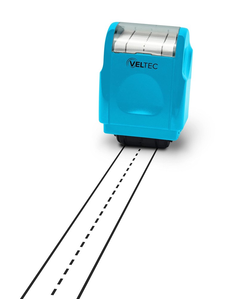 Light Blue Dashed Handwriting Lines Practice Roller Stamp for Kids Teachers