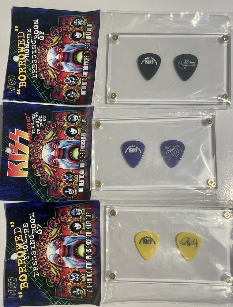 Vintage KISS Psycho Circus “BORROWED” COLLECTIBLE GUITAR PICKS NIB Set