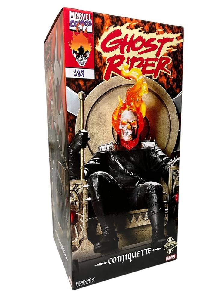 Sideshow Collectibles Ghost Rider On Throne Exclusive Comiquette Marvel Sample