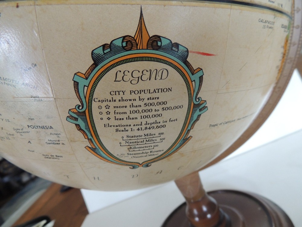 VINTAGE REPLOGLE 12" DIAMETER WORLD CLASSIC SERIES GLOBE